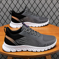Chaussures de course pour hommes, nouvelle collection printemps, à lacets, en mesh respirant, légères, tendance, décontractées pour la marche
