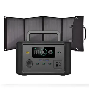 Wireless Portable Smart Power Station 300w Mini Solar Generator with Solar Panel Foundable for Emergency Power Energy Back Up