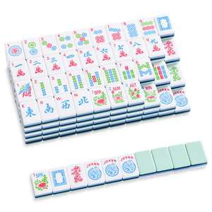 Fichas de Mahjong Americanas Verdes Personalizadas, 160 Fichas de Mahjong Acrílicas Verdes en Capas, Mahjong Estándar para Fiestas - Product Image 2