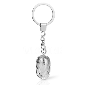 Tùy chỉnh 3D hàng rào mặt lá chắn Keychain fencer Quà Tặng móc chìa khóa mũ bảo hiểm Keyring - Product Image 2