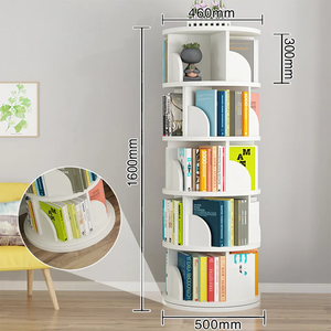 Lm trẻ em Đồ nội thất nhà trẻ em Tủ sách xoay tủ sách bằng gỗ Kệ sách cho nhà trẻ em kệ sách xoay kệ sách - Product Image 4