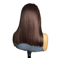 Perruque de cheveux humains vietnamiens lisses sans colle, double épaisseur, douce et lisse, plusieurs longueurs disponibles