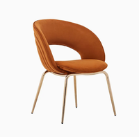 Chaise de salle à manger ergonomique moderne rembourrée Rainbow avec dossier ondulé, écologique, pour la maison, le bar, l'entrepôt