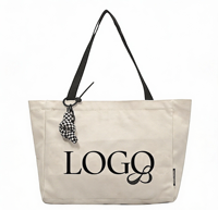 Tas Belanja Kanvas Ramah Lingkungan dengan Logo Kustom, Tas Tote dengan Kompartemen, Tas Belanja Katun yang Dapat Digunakan Kembali untuk Promosi Perusahaan
