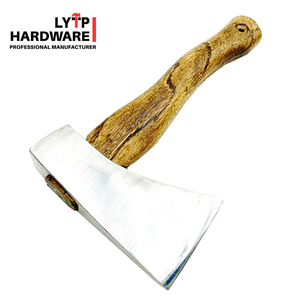 Lama assiale affilata lucida a specchio superficie liscia materiale peso manico in <span class=keywords><strong>noce</strong></span> in acciaio al carbonio ascia da campeggio per esterni - Product Image 3