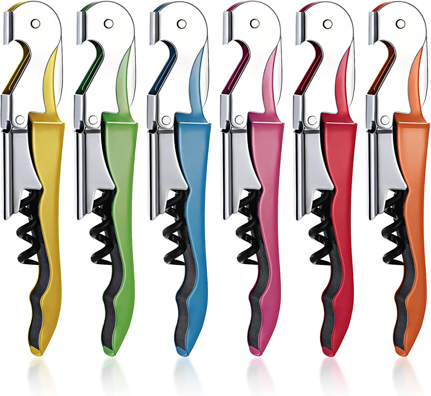 Multi Colored Classic All-in-one Corkscrew Double Hinged Waiter Corkscrew Wine Openers Wine Key