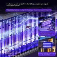 Lampe anti-moustiques solaire LED extérieure Boyid avec détection radar, étanche IP65, lumière bleue pour jardin et terrasse