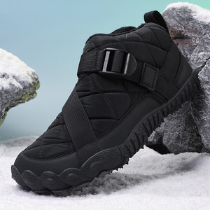 Bottes d'hiver unisexes, hauteur cheville, bout fermé, doublure en fourrure, semelle extérieure en caoutchouc imperméable, semelle intermédiaire en EVA, antidérapantes, chaudes et confortables - Product Image 2