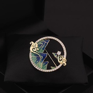 Broche Geométrico Vintage de Estilo Chinês em Prata para Decoração de Casaco Infantil Elegante de Alta Qualidade - Product Image 2