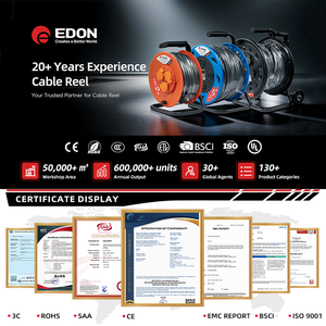 สายพ่วงแบบม้วนเก็บได้ EDON Kabeltrommel Walze ความยาว 25 เมตร พร้อมเต้ารับ - Product Image 6
