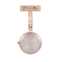 Montre de poche pour infirmières en alliage de zinc de style moderne, broche de poitrine de médecin, quartz, or rose, vente en gros
