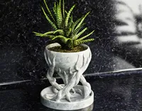 Nouveau modèle de pot de plantation STL pour racines d'arbres, pot en forme de main pour la plantation de racines d'arbres, design nordique, robuste et durable