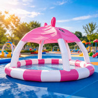 Piscine gonflable rose pour enfants, piscine à eau en PVC pour les fêtes d'été en plein air