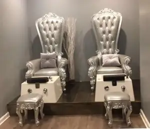 Silla de masaje para spa de uñas de pies, Banco de trono de lujo, silla de manicura y pedicura con cuenco de pedicura