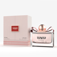 Botol kaca semprot isi ulang parfum, kelas atas Mewah 30 ml 50ml parfum Flaschen persegi merah muda bening kosong dengan kotak Set kemasan