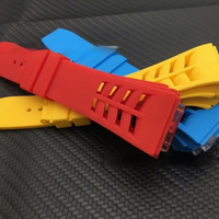 Bracelet de montre en caoutchouc pour hommes, 25mm, rouge, noir, vert, gris, bleu, jaune, Orange, pour richard-mille RM53/055/011, bracelet de montre en Silicone
