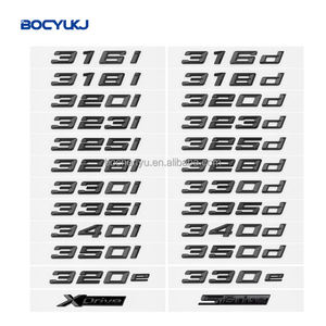 Emblema Adhesivo Negro Brillante 320i 320d <span class=keywords><strong>320e</strong></span> 325d 328d 330i 330d 330e 335d 340d para <span class=keywords><strong>BMW</strong></span> Serie 3 E90 E91 E92 F30 F31 F34 G20 <span class=keywords><strong>G21</strong></span> - Product Image 1