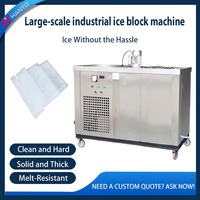 Machine à glace industrielle en blocs 500 kg/jour, refroidie par air, moteur silencieux, haute productivité, certifiée CE, pour la conservation du poisson