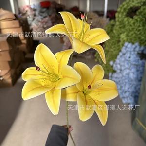 Jinxi Flores Artificiales de Lirio 3D, Flores de Seda con Múltiples Cabezas, Decoración para Bodas y Hogar, Accesorios para Fotografía en Exteriores - Product Image 2