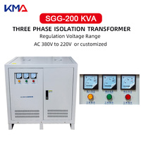 Transformateur de puissance triphasé 200 kVA, 380 V vers 220 V, bobinage en cuivre, type sec, transformateur d'isolement pour usage industriel
