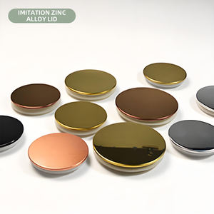 أوعية شموع فريدة بلون كهرماني شفاف مخصصة لصنع الشموع مع غطاء خشبي من الخيزران أو معدني - Product Image 4