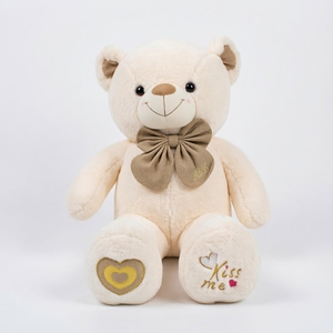 Orsacchiotto di Peluche Super Morbido con Papillon <span class=keywords><strong>e</strong></span> Ricamo 'Kiss <span class=keywords><strong>Me</strong></span>' Design 3D in Diverse Misure Vendita all'Ingrosso - Product Image 3