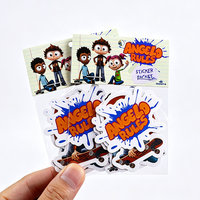 Pack d'autocollants en vinyle imperméables personnalisés, impression UV, étiquettes autocollantes, autocollants découpés à la forme de dessin animé, logo