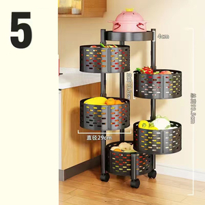 Estante de Cocina de <span class=keywords><strong>3</strong></span>, 4 o 5 Niveles para Frutas y Verduras, Cesta de Almacenamiento de Frutas y Verduras para el Hogar - Product Image 3