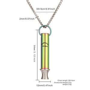 Collar Antiestrés <span class=keywords><strong>Atila</strong></span>, Collar de Respiración Minimalista Personalizado, Respiración Consciente, 528 Hz, Acero Inoxidable Chapado en Titanio - Product Image 2