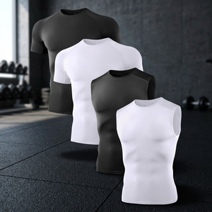Débardeur de musculation pour homme, sans manches, ajusté, en polyester et élasthanne, col rond, respirant, séchage rapide, vêtements de sport pour la gym et le fitness - Product Image 4