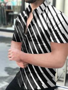 Ingrosso stampato a manica corta ad asciugatura rapida stile Slim taglie forti collo girocollo Casual <span class=keywords><strong>camicia</strong></span> da uomo - Product Image 6
