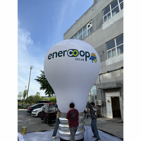 Ballon gonflable en forme d'ampoule avec logo personnalisé, en matériau Oxford/PVC, imperméable, pour la publicité