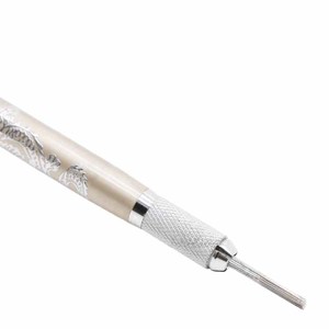 Stylo de microblading à double tête en aluminium, stylo de tatouage manuel avec lame ronde 7F - Product Image 6