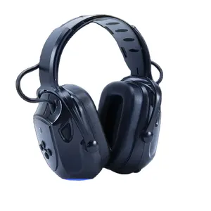 Protetores auriculares multifuncionais para comunicação eletrônica, à prova de som e com cancelamento de ruído, montados na cabeça