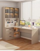 Escritorio de Computadora de Madera con Estantería Integrada, Escritorio de Estudio para Dormitorio, Escritorio con Panel Perforado y Cajón para el Hogar, Estudiantes y Oficina