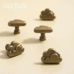 Santaya Solid Antique Brass Handles <strong>Cloud</strong> Shape Kitchen Cabinet Pulls Bedroom Wardrobe <strong>Drawer</strong> <strong>Knobs</strong> Furniture Handle - Product Image 6