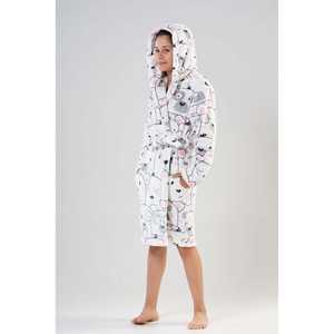 Bata de Dormir para Niñas, Blanca, de Forro Polar, Manga Larga, Estampada, Cómoda - Product Image 3