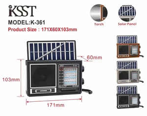 <span class=keywords><strong>K361</strong></span>ไฟฉายพลังงานแสงอาทิตย์แนววินเทจ AM sw1-6คลื่น8วงคลื่นสั้นลำโพงวิทยุพกพาแบบพกพาโบราณระยะไกล - Product Image 2