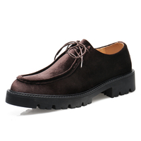 Mocassins en daim PU confortables et respirants pour hommes, à lacets, pour le bureau, les mariages, les occasions formelles, chaussures plates, chaussures de travail