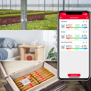 Higrómetro doméstico Rango de 260 pies Sensor de temperatura Termómetro de invernadero Control remoto por aplicación Temperatura y humedad - Product Image 6