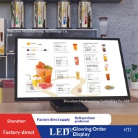 Panneau de menu LED haute luminosité pour restaurant, écran d'affichage numérique pour aliments, boîte lumineuse publicitaire, boîte lumineuse A4 illuminée