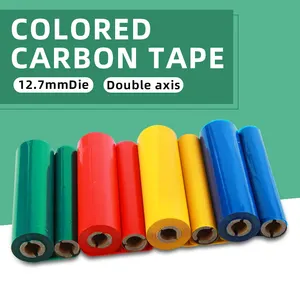 LTLL Custom 12.7mm Core White Red Blue Green Colorful Double Roll Core Printer TTR Thermal Transfer Mixed/Resin Ribbon