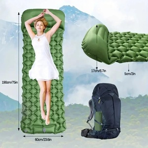 Colchón Inflable Plegable Moderno para Acampar al Aire Libre con Almohadas, Bomba de Aire Integrada Ultraligera, Uso Rápido y Fácil, Color Azul - Product Image 4