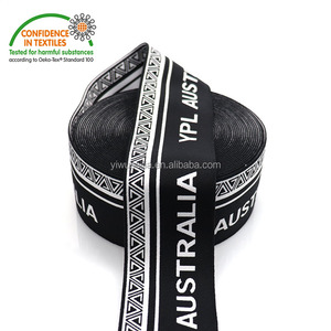 10cm đàn hồi Jacquard Webbing ban nhạc tùy chỉnh in logo ban nhạc đàn hồi cho quần áo <span class=keywords><strong>8cm</strong></span> Jacquard gấp đàn hồi - Product Image 1