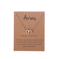 Collier pendentif en alliage 12 constellations pour femme, bijoux tendance or et argent, accessoires cadeau de Noël pour fête