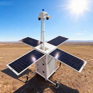 Tour <span class=keywords><strong>de</strong></span> vidéosurveillance mobile solaire en forme <span class=keywords><strong>de</strong></span> cube avec mât <span class=keywords><strong>de</strong></span> 6 m et batterie <span class=keywords><strong>de</strong></span> secours pour la surveillance des chantiers - Product Image 3