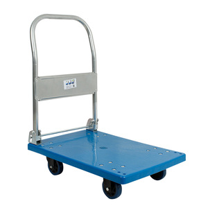 <b>Trolley</b> Platform <b>Trolley</b> Plastic Supermarket <b>Trolley</b> Portable Folding Mute Trailer Warehouse Pulling Goods Manufacturing - Product Image 5