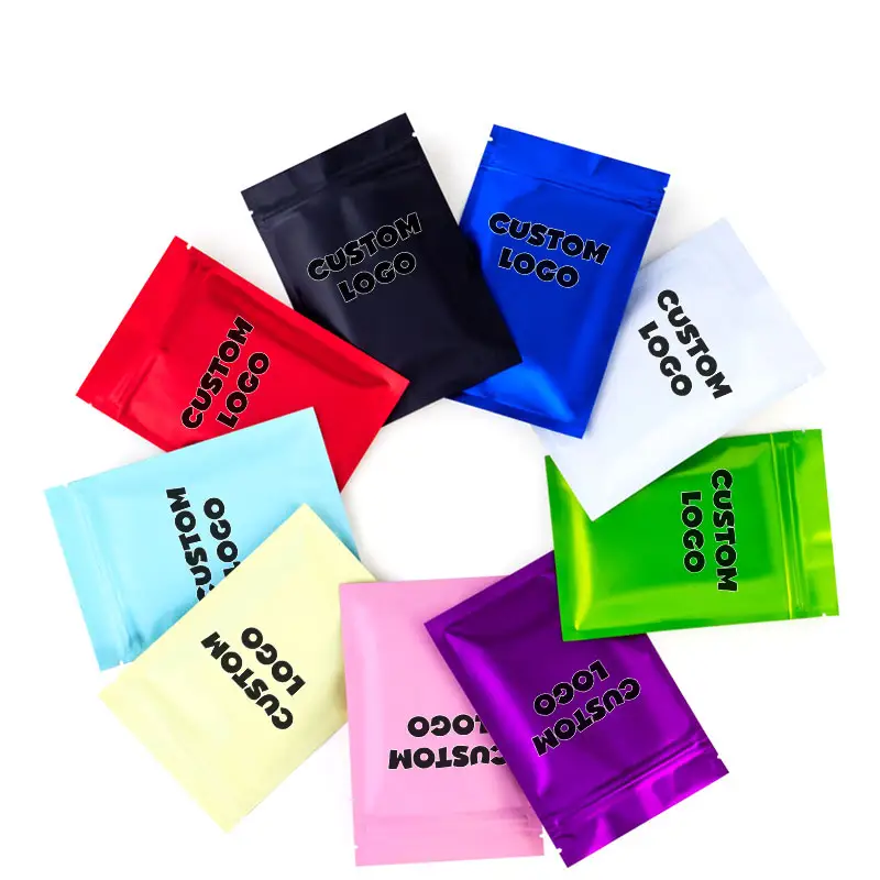 Small Heat Seal Bag 3.5 5g 7g 14g 28g Plastic Zip Lock Smell Proof Stand Up Pouch Packaging Mylar Bags