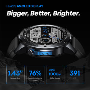 Reloj inteligente <span class=keywords><strong>Zeblaze</strong></span> <span class=keywords><strong>Stratos</strong></span> <span class=keywords><strong>2</strong></span> Ultra GPS integrado de doble banda GNSS brújula altímetro barométrico 10 ATM llamadas de voz Smartwatch - Product Image 5