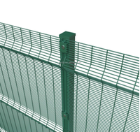 Veilige 358 anti-klim hekwerkpanelen met 4 bochten, weinig onderhoud, buiten, warmtebehandeld stalen frame, PVC gecoat, privacybescherming
